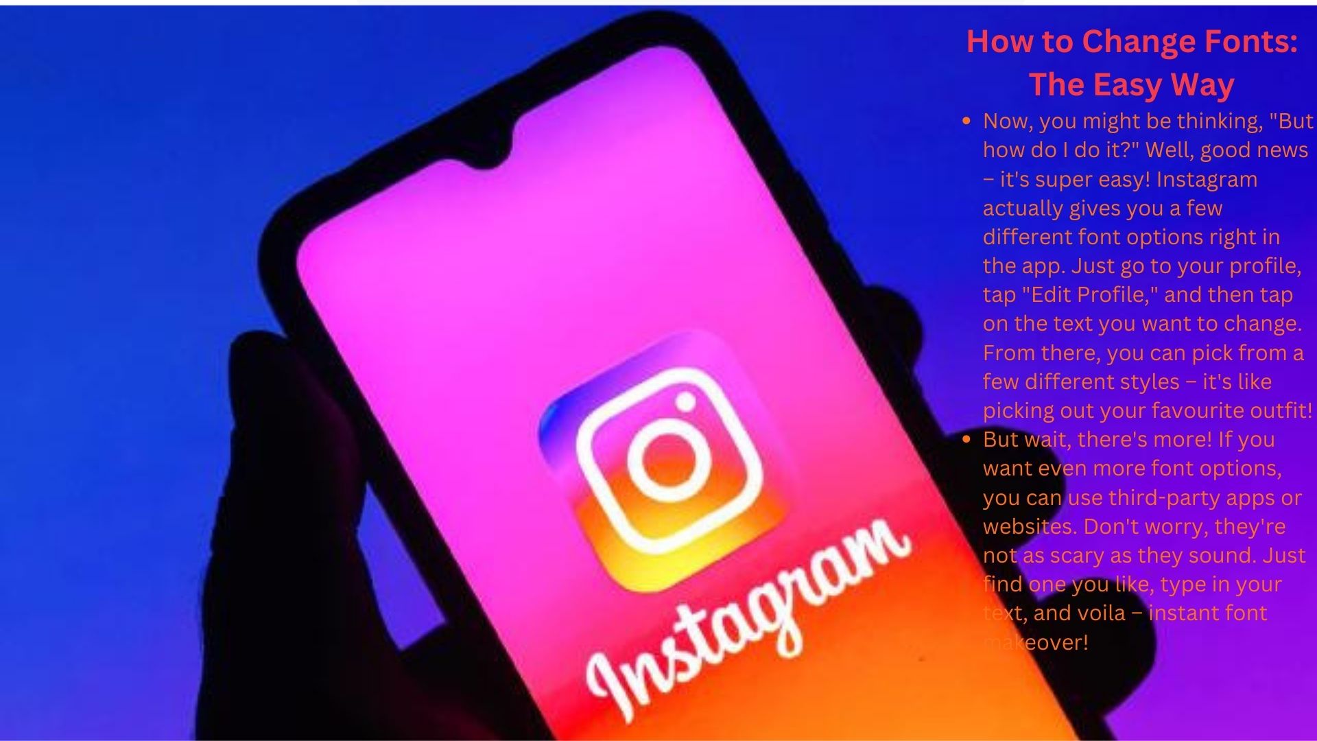 How to Change Instagram Font