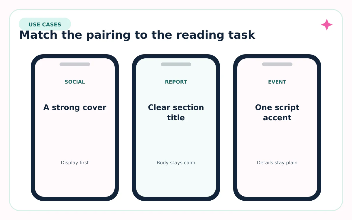 Document and social layout previews using font hierarchy roles